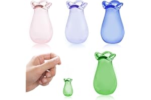 4Pcs Mini Flower Vase Cat Whisker Holder, Tiny Vase Decorations for Dog or Cat Memorial Gifts, Hair Keepsake Micro Landscape 