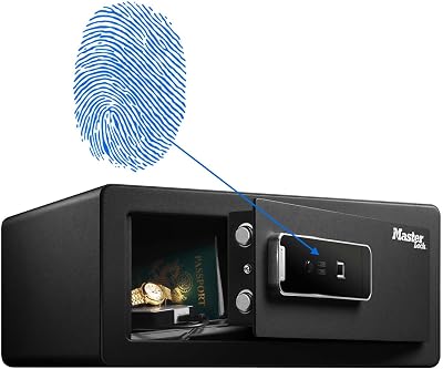 Master Lock LX110BEURHRO Biometric Safe for Valuables 19.5x43x37 cm Black