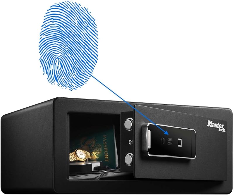 Master Lock LX110BEURHRO Biometric Safe for Valuables 19.5x43x37 cm Black