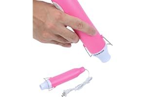 VortecSys Heat Gun for Crafting, 110V 300W Handed Hot Air Gun, 3.28FT Ultra-Long Cable Portable Heat Gun with Stand and Power Cord for Shrinking Wrapping PVC, DIY Embossing and Drying Paint (Pink)