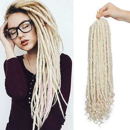 16 Inch Wavy Crochet Faux Locs Hair Braids Synthetic