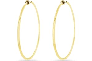 ALOHA EARRINGS Clip On Spring Hoop Earrings for Non-Pierced Ears