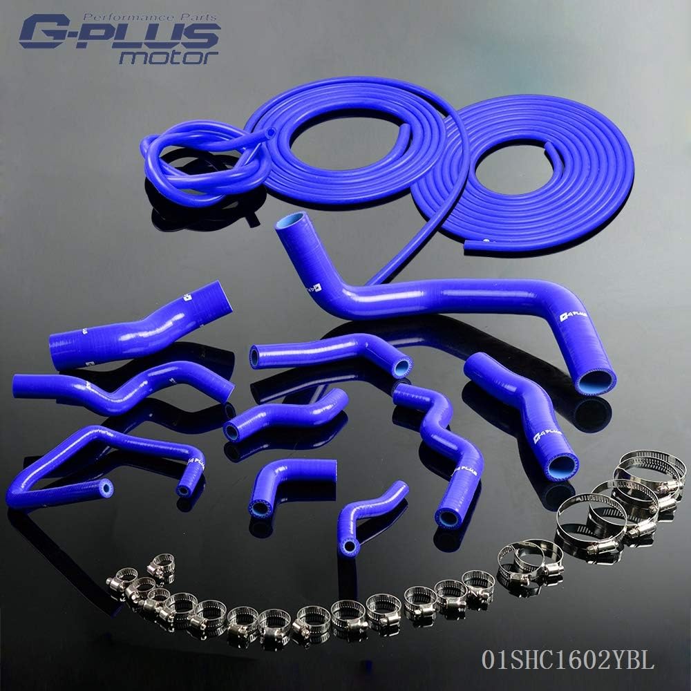 Silicone Radiator Coolant Hose Kit Clamps +Vacuum Hose Kit Replacement For NISSAN S13 S14 S15 SILVIA 200SX 240SX SR20DET