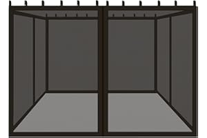 Coverify Replacement Gazebo Mosquito Netting 10x10FT, Universal Outdoor Pergola 4-Panel Patio Screen Walls with Zipper (Mosqu
