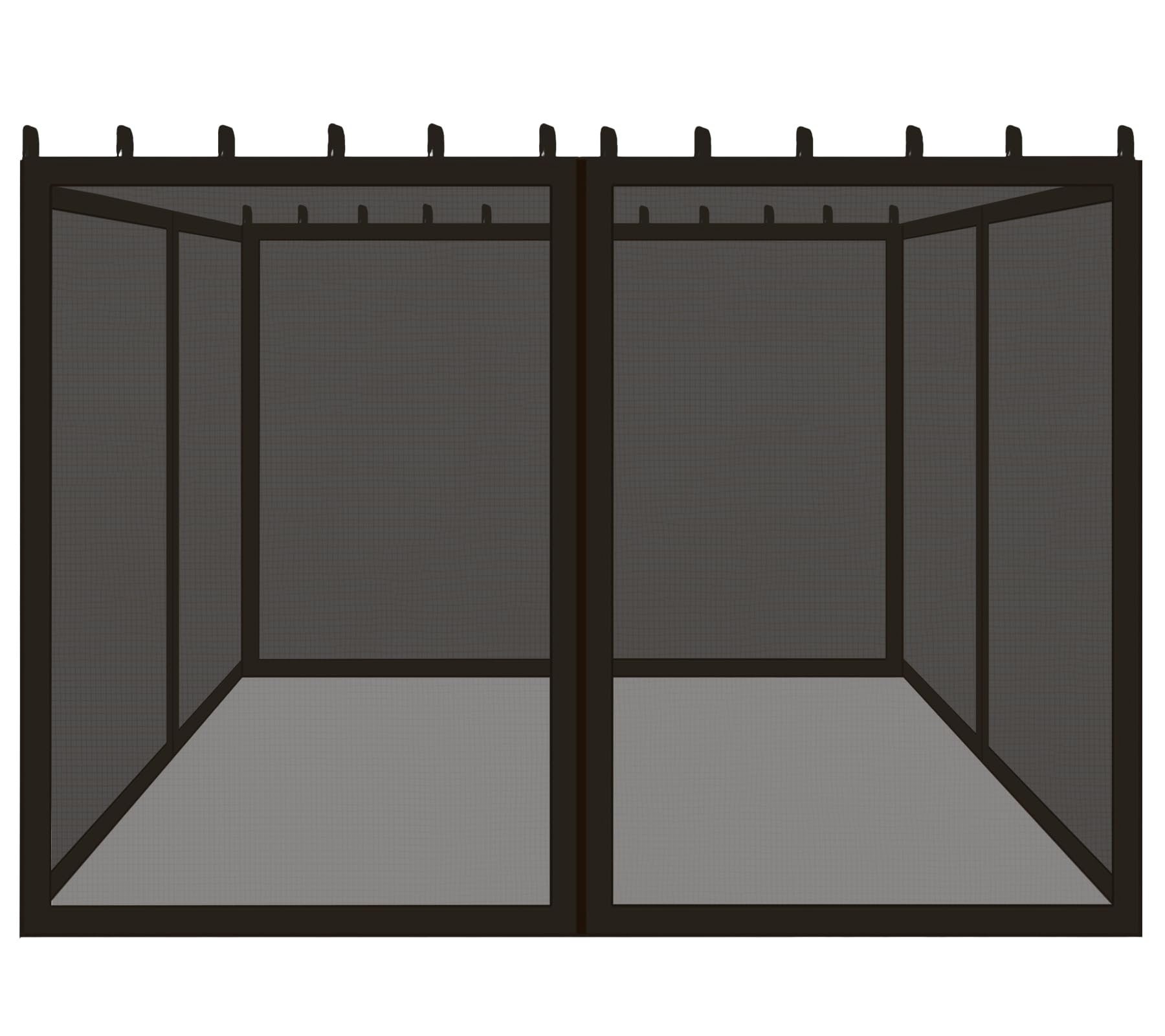 thumbnail image 2 of 10x12FT Mosquito Netting For Pergola - 4-Panel Outdoor Patio Screen Walls With Zipper 2 of 10