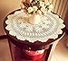 Laivigo New Handmade Crochet Cotton Lace Round Table Cloth Doilies Doily,24 Inch,Beige