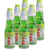 Shirakiku Ramune Drink, Melon, Carbonated Marble Soft Drink of Japan 6.76 oz (Pack of 6)