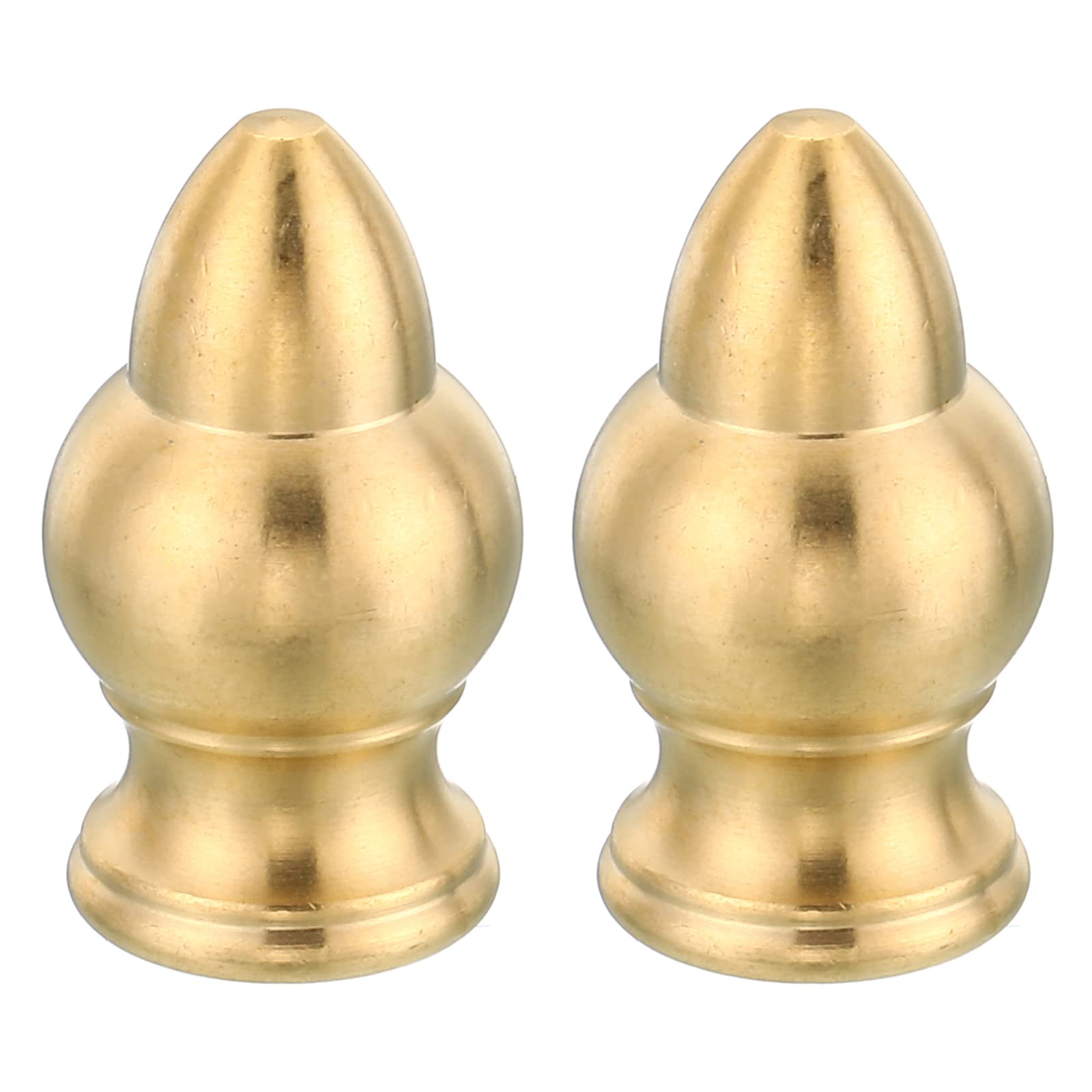 PATIKIL M10 Thread Lamp Finial Cap Knob, 2 Pack Brass Lamp Shade Harp Top Screw Caps Decoration Light Fixture for Table Lamps Floor Lamps 17.5x31mm