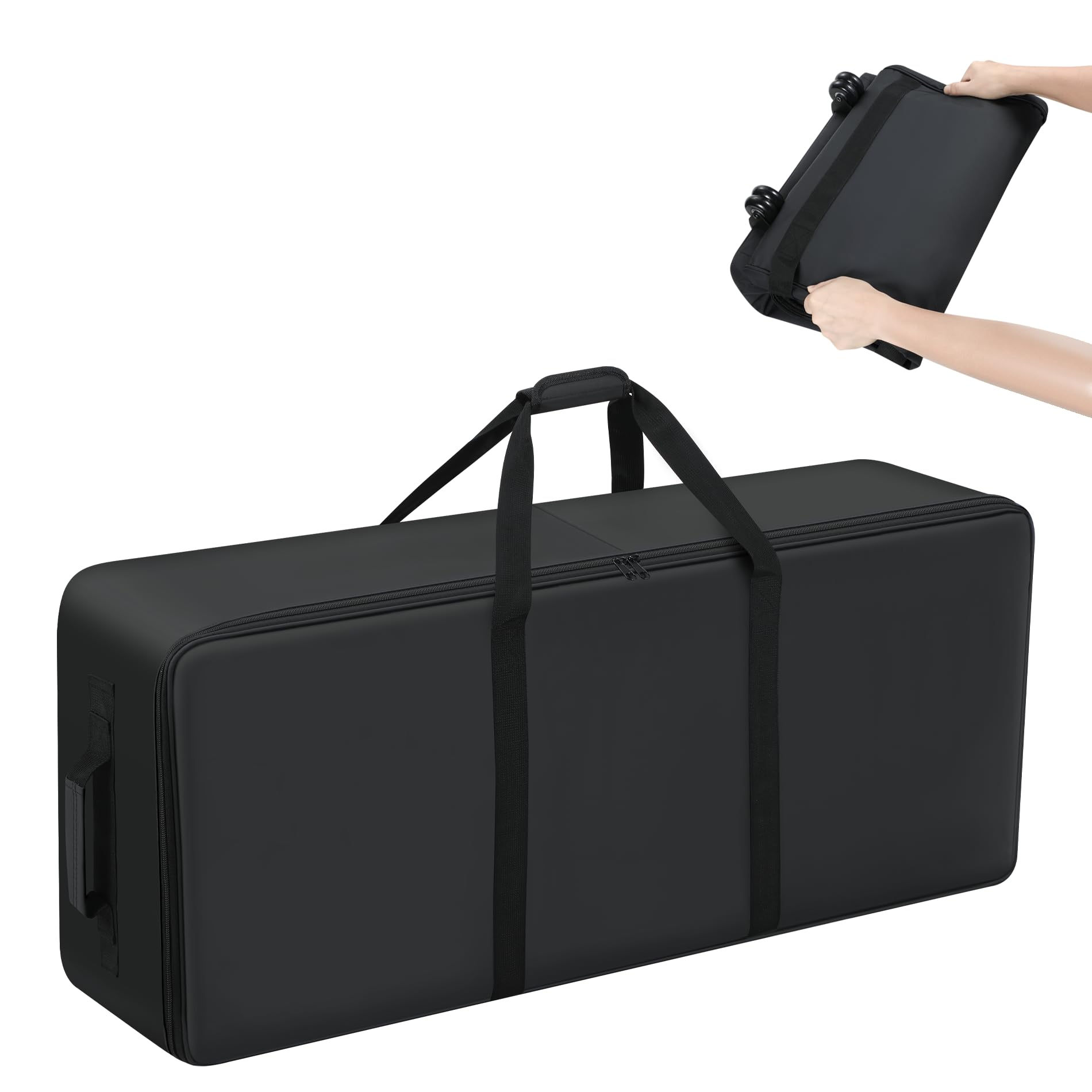 Photo 1 of JMIANeodark 40 Inch Heavy Duty Extra Large Zippered Duffel Bag for Travel Camping Sports Equipment Storage, Soft Foldable Rolling Carry Cover with Wheels, Durable & Water Resistant