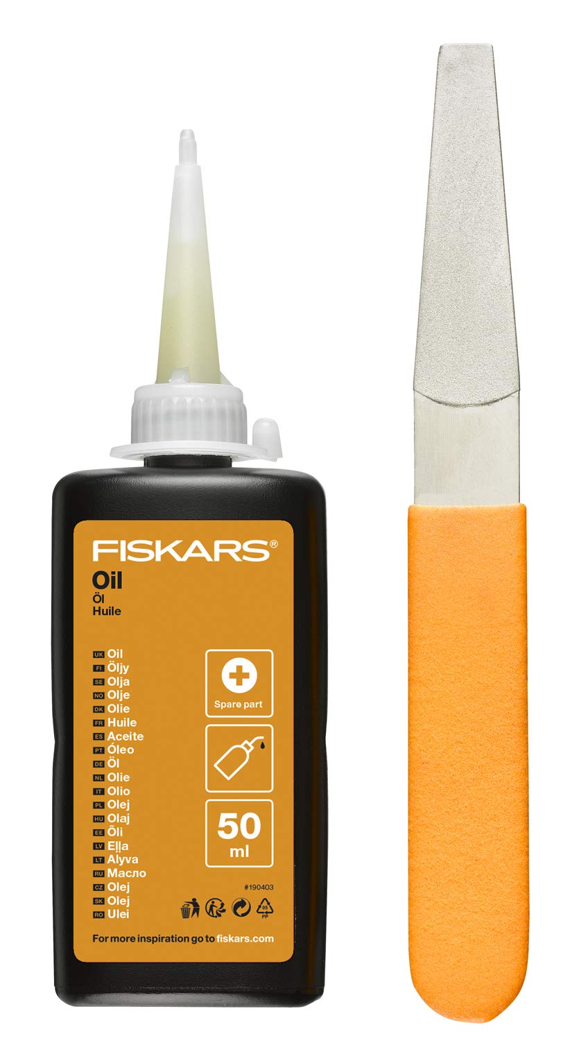 Fiskars Maintenance Kit, For garden cutting tools, With diamond file, Oil and care instructions, 1001640