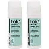 Lafe's Natural Deodorant | 3oz Roll-On Aluminum Free Natural Deodorant | Cedar & Lime | 2 Pack