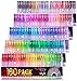 Gelmushta Gel Pens 160 Unique Colors (No Duplicates) Set for Adult Coloring Books Drawing with Case