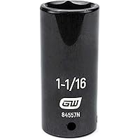 GEARWRENCH 1/2" Drive Deep Impact SAE Socket 1-1/16" - 6 Point Professional Grade Tool 84557N