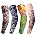 JoofEric Men's Arts Fake Temporary Tattoo Arm Sunscreen Sleeves (Color #1)