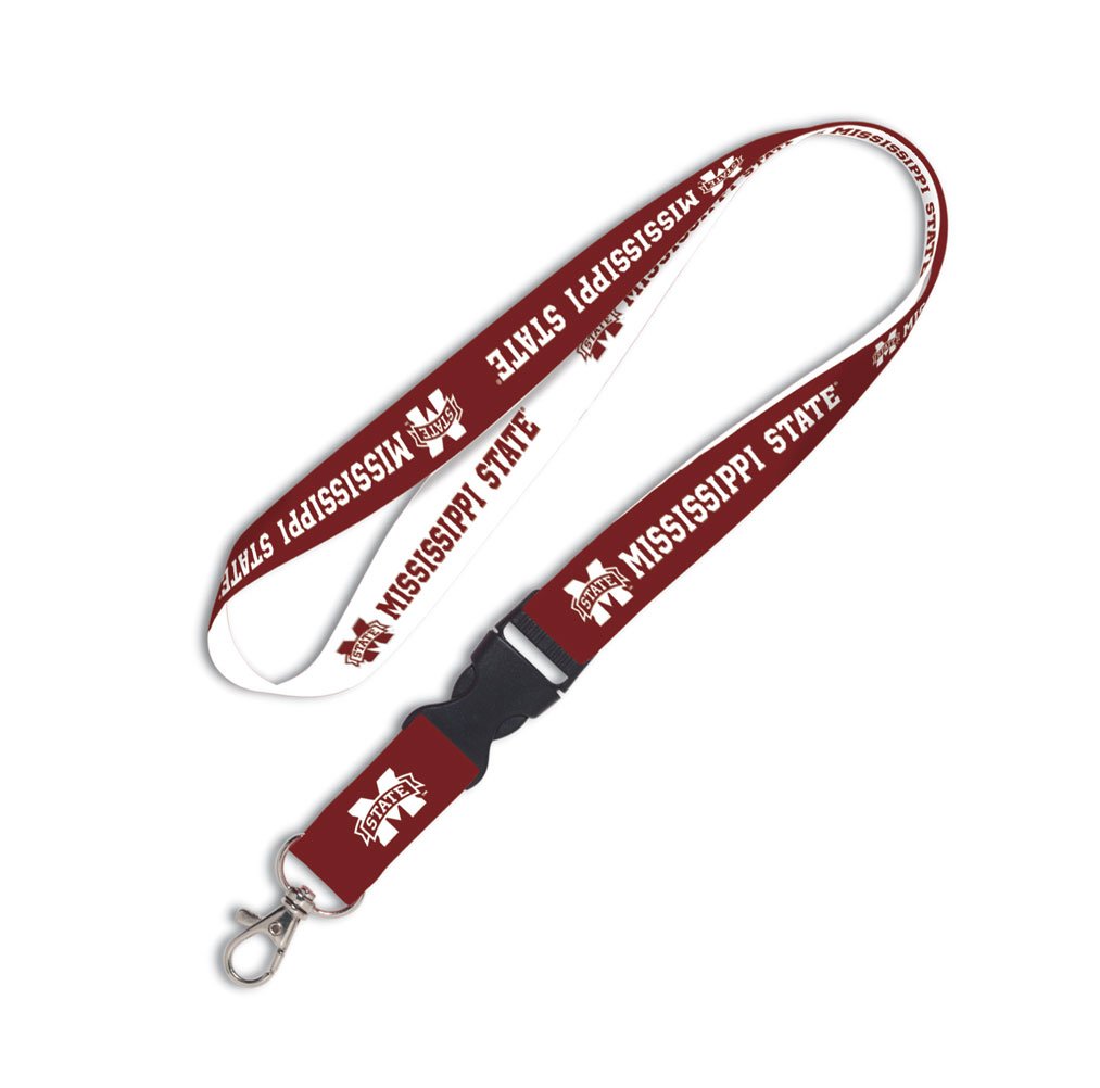 NCAA Mississippi State Bulldogs Lanyard with Detachable Buckle 1 Inch
