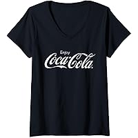 Amazon.com: Womens Coca-Cola - Classic Enjoy V-Neck T-Shirt