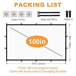 100Inch Projector Screen, Outdoor Projector