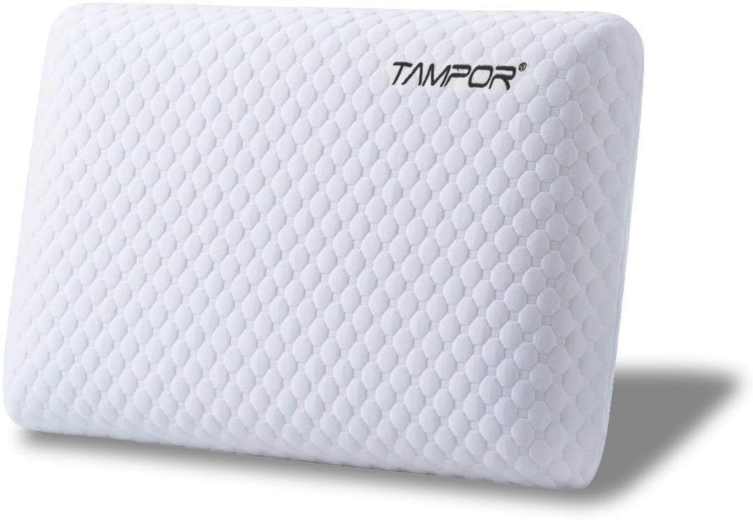 TAMPOR Neck Pillow Memory Foam orthopaedic neck and head support pillows with hypoallergenic washable zipped pillow Case 60 * 40 * 12 cm