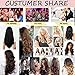 S-noilite 8PCS/SET Full Head Clip in Hair Extensions 140Grams Thick Real Natural Synthetic Hairpiece(26inches-straight, Dark Brown)