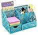 EasyPAG Office Desk Organizer 5 Compartments Desktop Accessories Caddy with Drawer (Dark Teal)