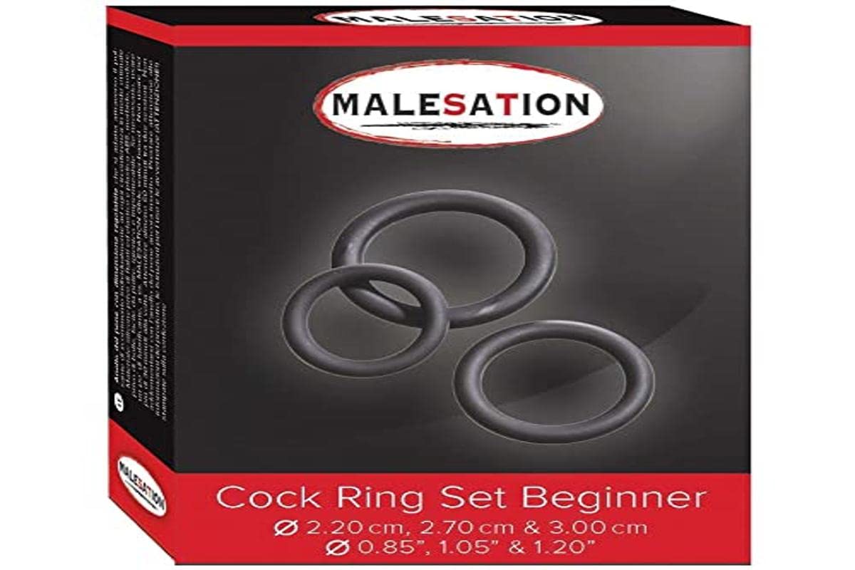 MALESATION Cock Ring Set Black One Size