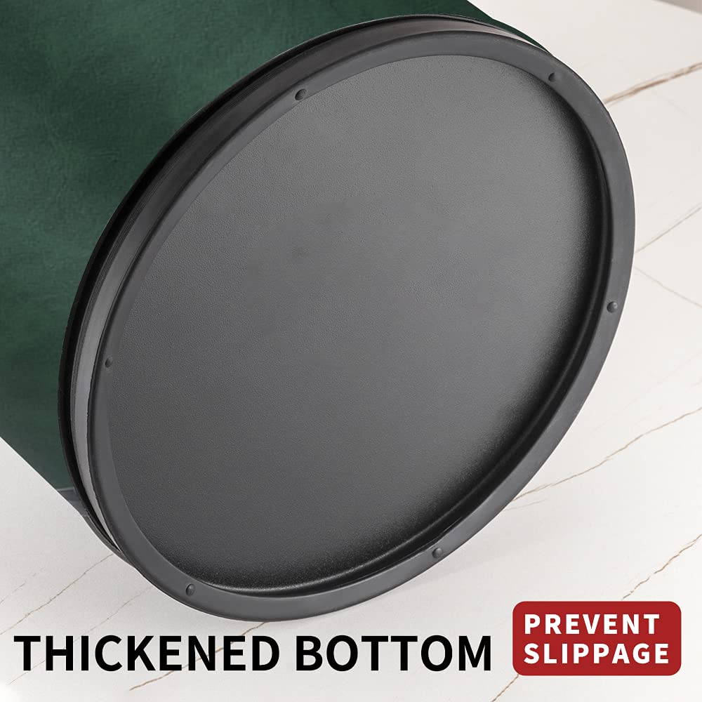 Luxury Metal Round Shape Trash Can with Faux Leather Home Office Wastebasket-Garbage Can Without Cover - Kitchen Waste Bins - Metal Inner and Outer Barrel Waste Paper Basket: Industrial & Scientific