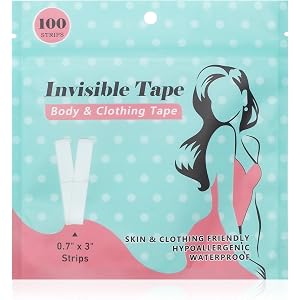 Body Double Sided Fashion Tape Waterproof Strong Adhesive Skin Dress | 100PCS Skin-safe invisible tape no residue, holds dres