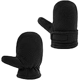 RAOEXI Toddler Infant Winter Mittens Lined with Fleece Easy-on Baby Boy Girls Warm Gloves Outdoor