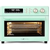 VAL CUCINA Retro Style Infrared Heating Air Fryer Toaster Oven, Extra Large Countertop Convection Oven 10-in-1 Combo, 6-Slice