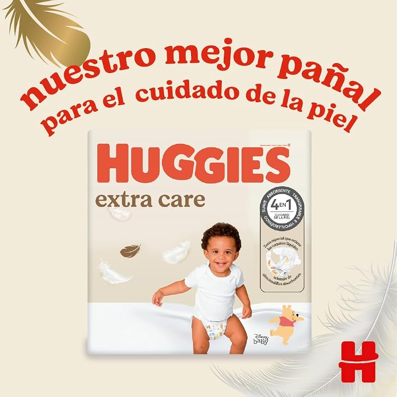 Extra Care Pañales para Recién Nacido con diseños Disney Talla 1 (2-5 kg)160 pañales, con almohadillas suaves y 2 zonas absorbentes