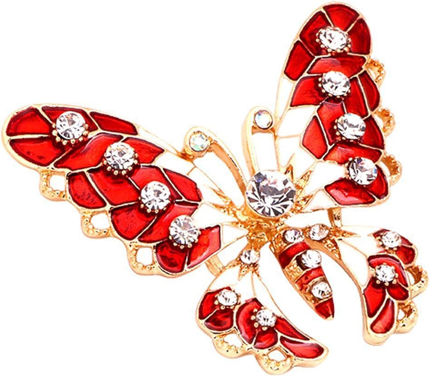 Handmade Unique Fashion Brooches Ladies Women Pins Brooch Elegant Red