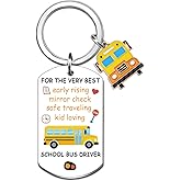 JOHKLJ School Bus Driver Appreciation Gifts Best Bus Driver Gifts Thank You Keychain For School Buses Custodian Appreciation Gift Buses Aide Drivers Retirement Gift For Men Birthday Christmas
