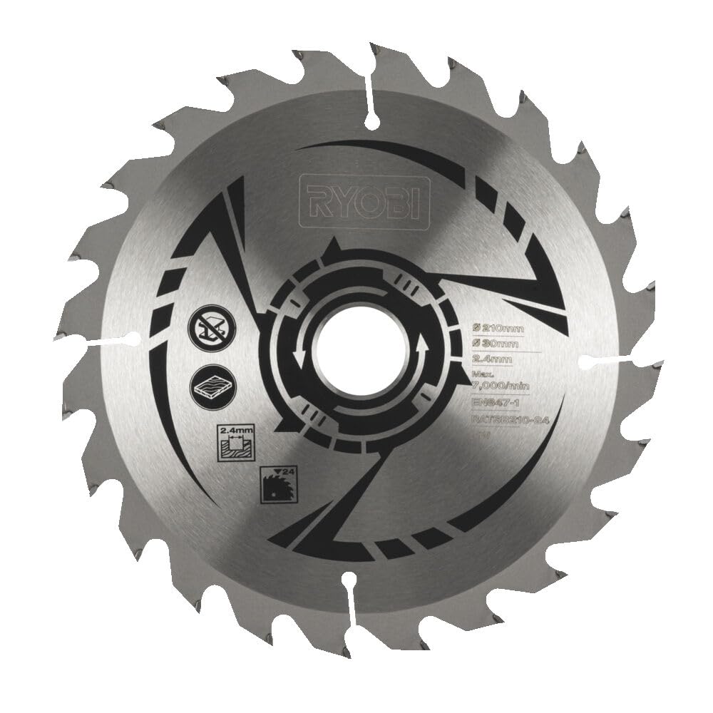 RYOBI - 24 Teeth Blade diam. 210 mm - 30 mm bore for RTBS18X Circular Saw - Available from March 2023 - RATSB210