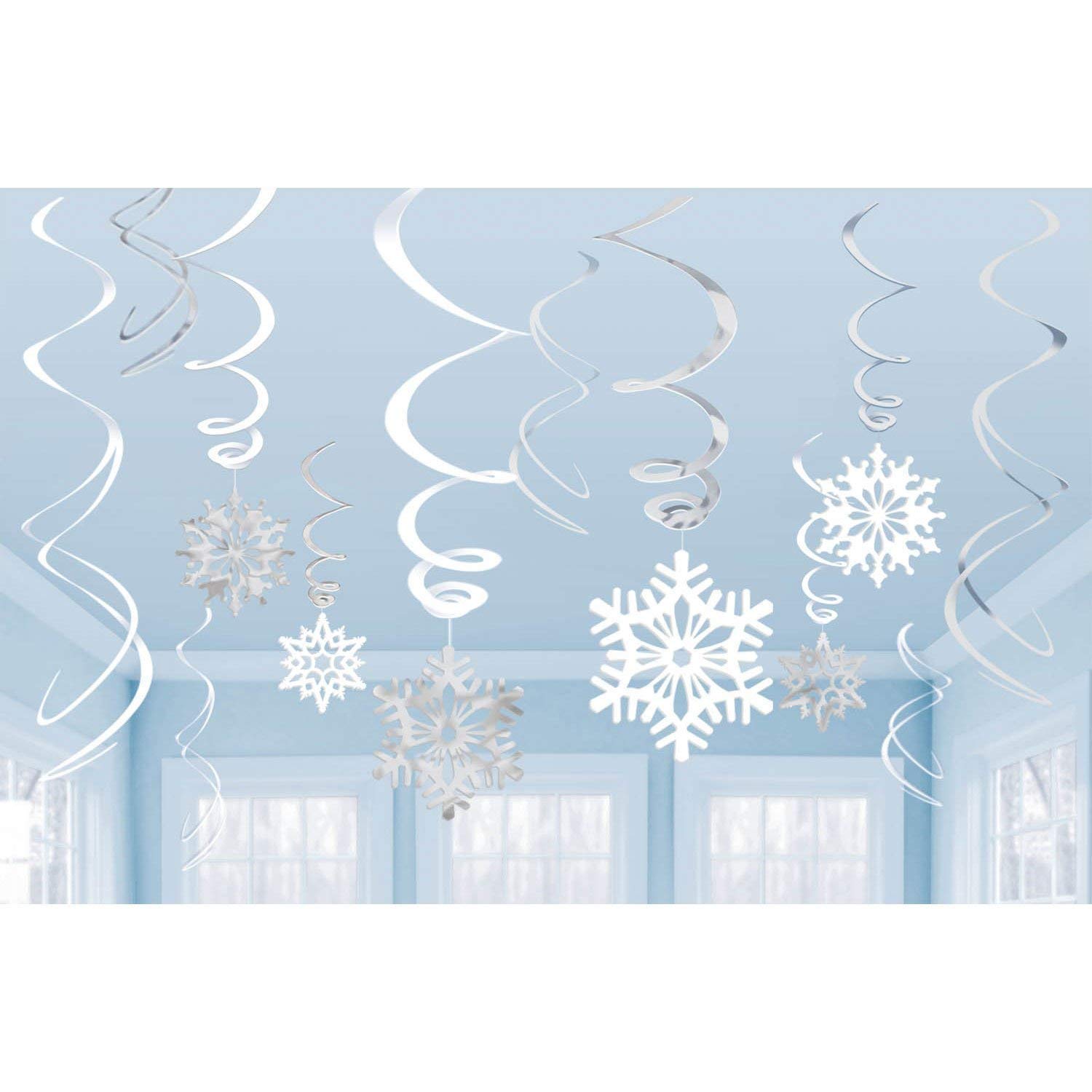 Amscan 679497 Swirls Val Pk Snowflake - 12Pk — image 1