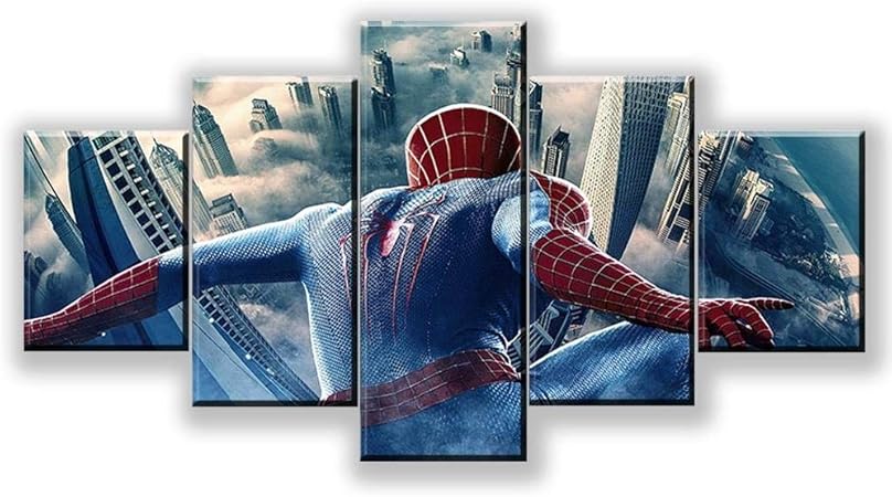 Mxsnow 5 Peintures Sur Toile En Bois Encadrer Murale Impressions Sur Toie Toile Film Affiche Araignee Modelisation Toile Peinture Art Peinture Murale Decoration Art Amazon Fr Cuisine Maison