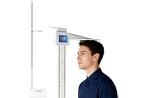 Medical Height Measurement for Wall, Aluminum Alloy Lightweight Stadiometer Height Rod 73-210 cm for All Ages, 5-Section Tele