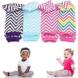 juDanzy baby or toddler girl Zig Zag 4-Pack of Chevron Leg Warmers