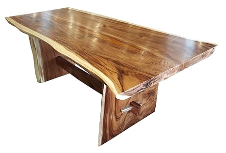Amazon Com Suar Live Edge Unique Slab Rustic Dining Table
