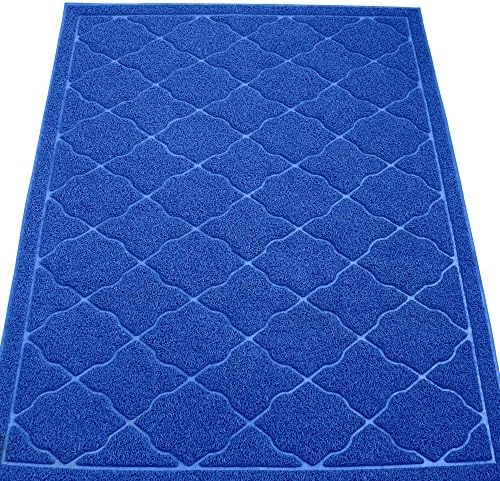 KW Pets Jumbo Size (47x35 in) Cat Litter Mat Non-Toxic, Easy to Clean Cat Litter Tracking - Best Kitty Litter Catcher with Litter Trapping Mesh to Prevent Litter Scatter for Litter Free Floors