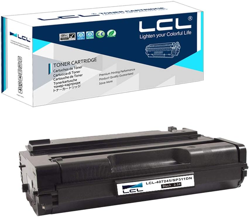 LCL Compatible Toner Cartridge 407246 SP311 SP311DN SP311DNW SP311SFN SP311SFNW SP325DNW SP325SFNW SP325SNW (1 Black) Replacement for Ricoh SP 311DN 311DNW 311SFN 311SFNW 325DNW 325SFNW 325SNW
