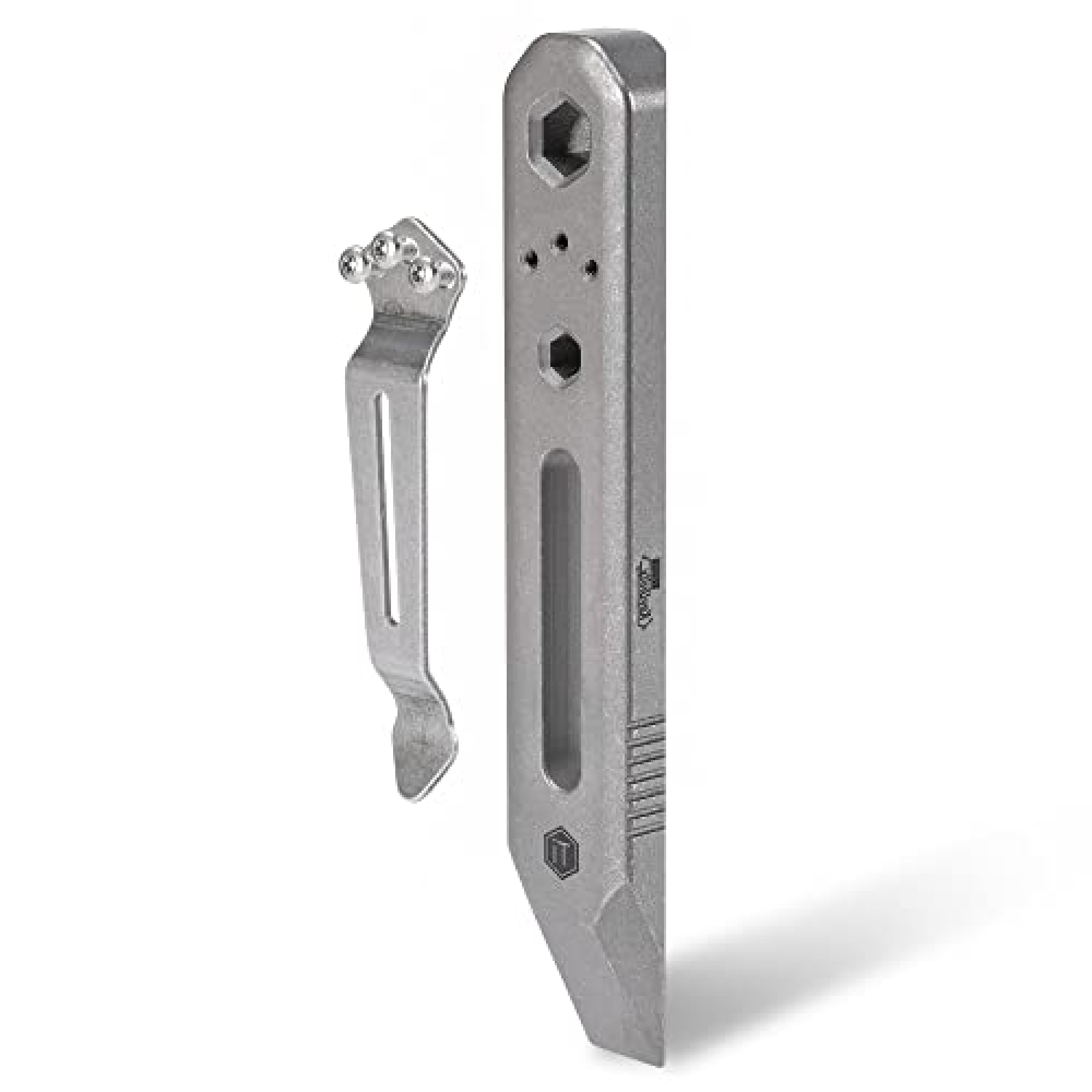 KeyUnity KR00 EDC Pocket Pry Bar Bit Bar Titanium Multitool with Pocket Clip