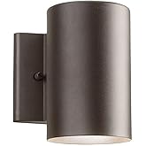 Kichler 11250AZT30 LED Outdoor Wall Mount, Textured Architectural Bronze, 7"