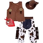 LATOBREATH Toddler Baby Boys Kids Halloween Cowboy Costume Set Cosplay Dress Up Play Set Outfits