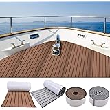 DECKING TAPIS DÉCORATIF Eva faux teck decking feuille marine revêtement de sol feuille EUR 44,82