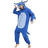 Lifeye Unisex Dragon Pajamas Halloween Cosplay Costume Animal Homewear Sleepwwear Men Women Jumpsuit