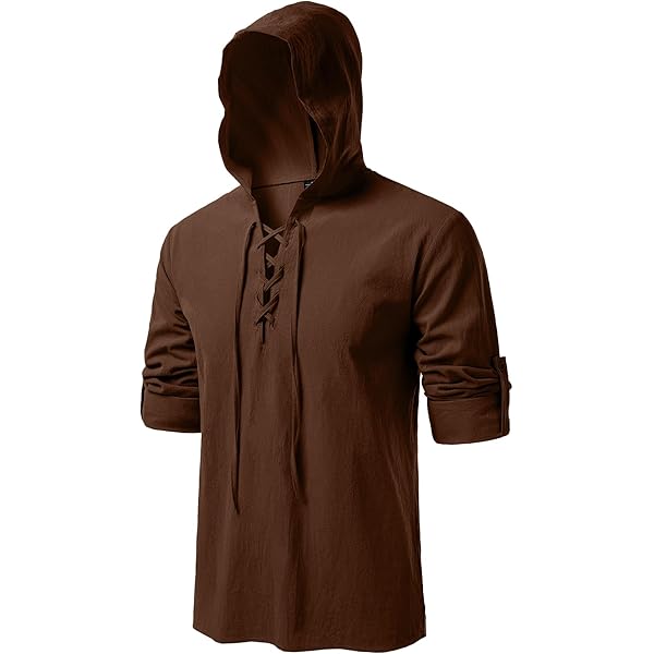 Amazon.com: Kucos Mens Gothic Lace Up Hoodie Shirts Retro