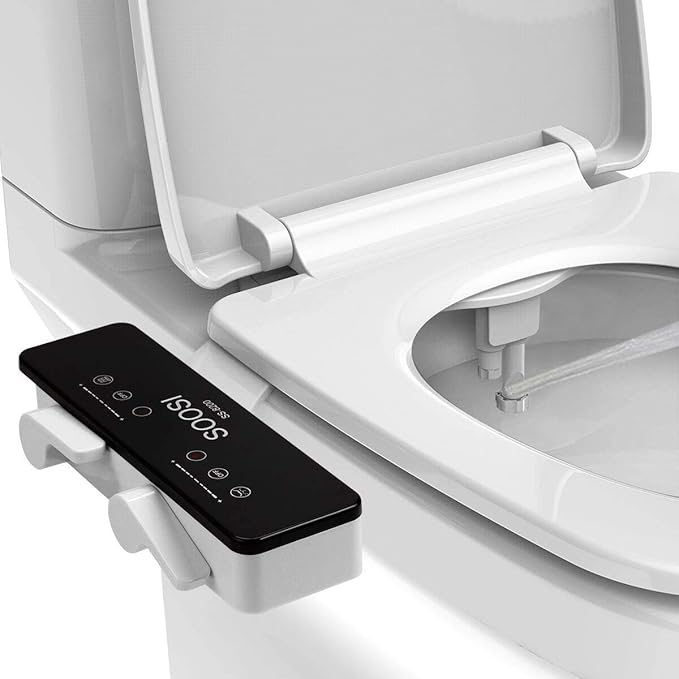 Bidet For Toilet, SOOSI Bidet Ultra Slim Self Cleaning Dual Nozzle Hot