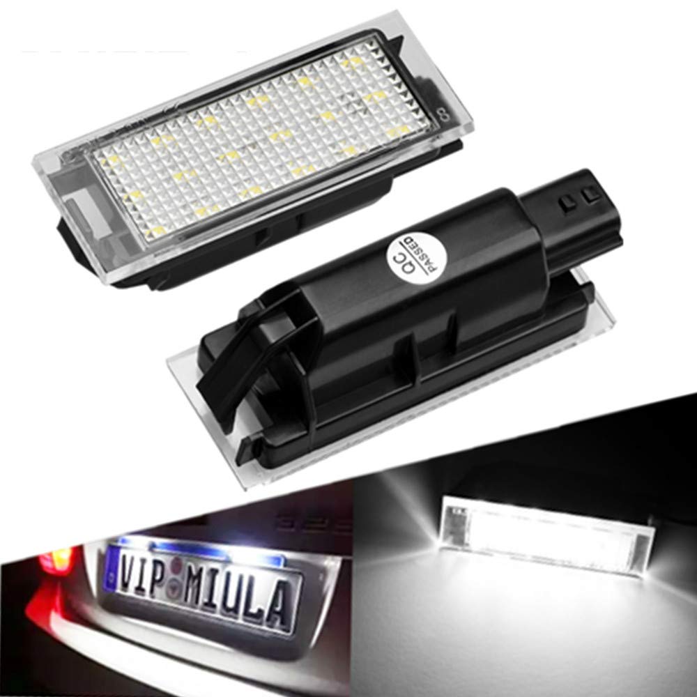 Kurl-T License Plate Light Car Number Lamp 2PCS 18 SMD For Re nault Clio 3 4 Megane 2 3 Laguna 2 3 Espace 4 Twingo 2 Master 2
