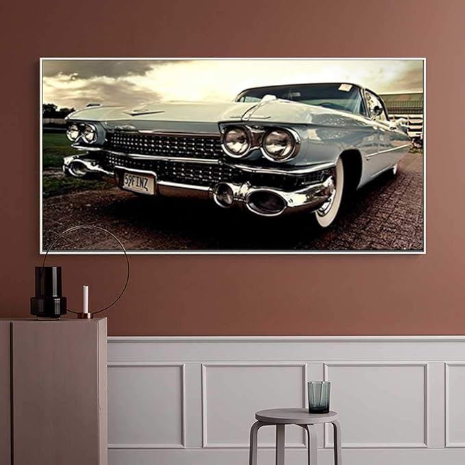 Artm Foto auf leinwand 20x40cm Kein Rahmen Vintage Classical Car Wand