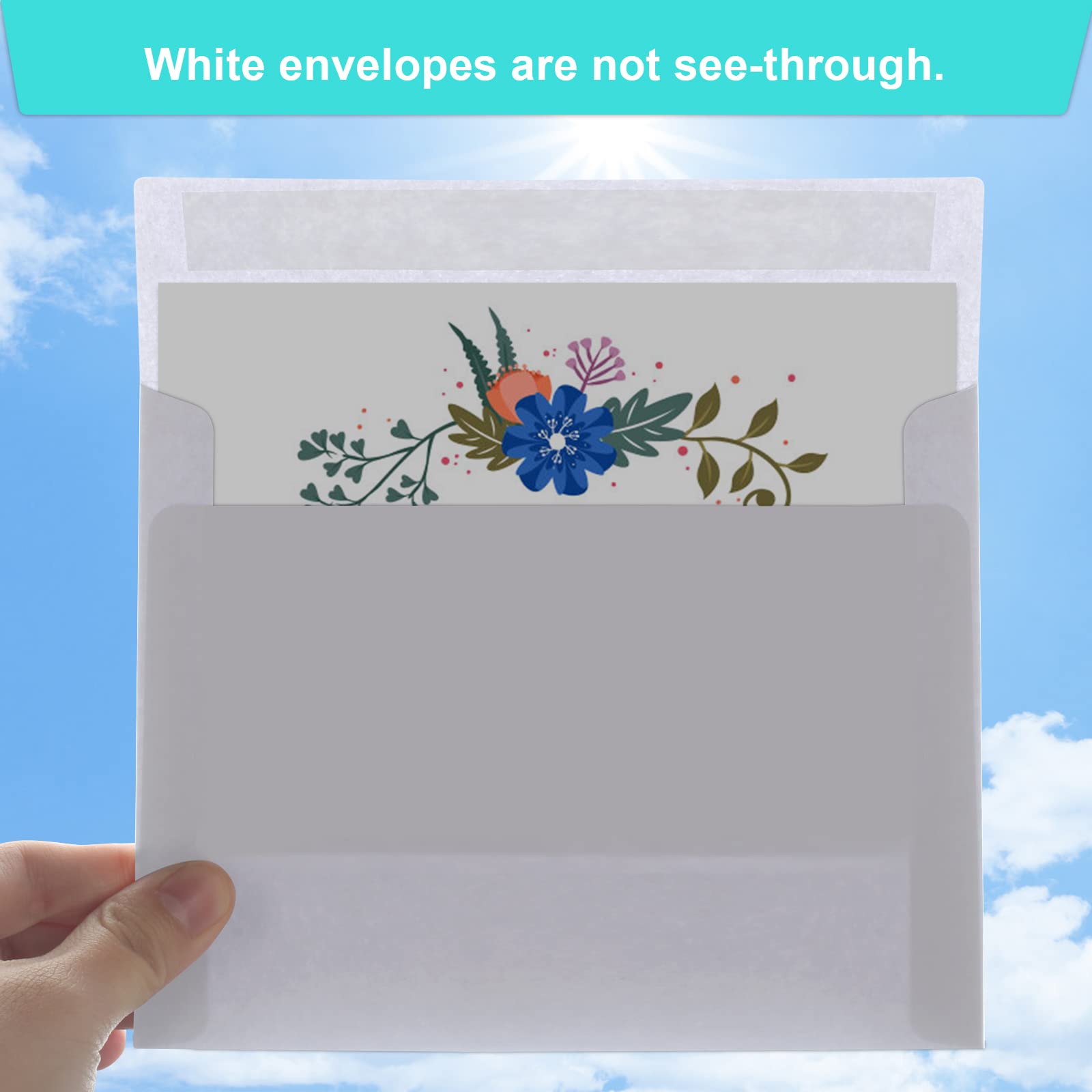 Mua Joyberg 50 Packs 5x7 Envelopes, White A7 Envelopes for Invitations ...